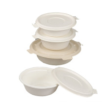 New Arrival  in USA &Europe market bagasse pulp lunch box 450ml 550ml 650ml with lid